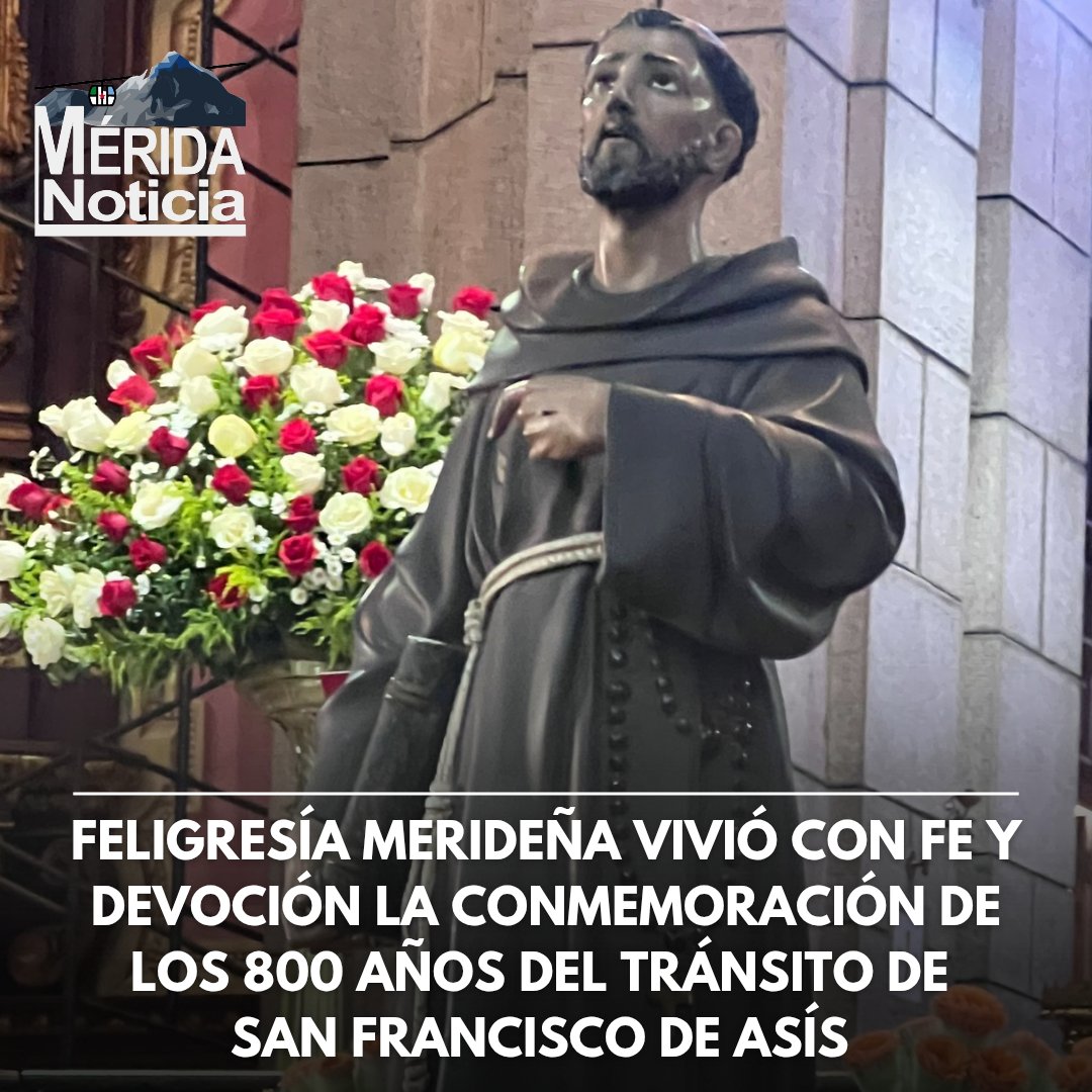 MeridaNoticia's tweet photo. Mérida Noticia… ¡Es noticia!

La feligresía de nuestra Arquidiócesis se congregó como una sola gran familia para vivir un acontecimiento de profunda trascendencia espiritual: la conmemoración de los 800 años del Tránsito de San Francisco de Asís.

#Mérida https://t.co/ecHyQunjVE https://t.co/Tc8mcpmyj7