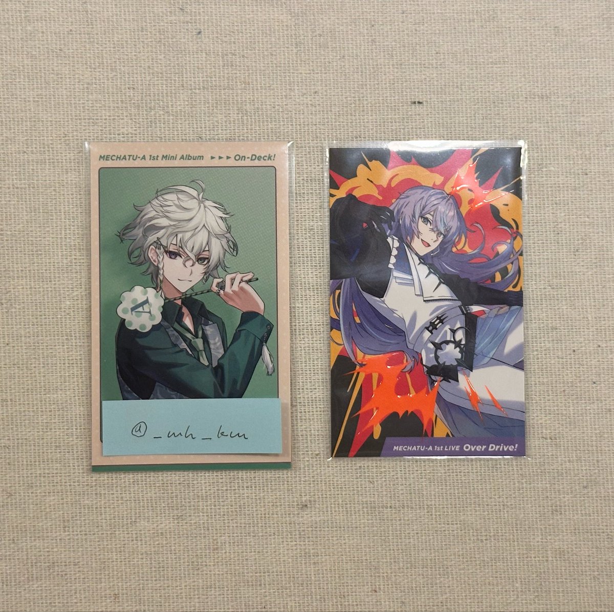 _mh_km's tweet photo. 【交換】 にじさんじ MECHATU-A Over Drive チェキ カード

求) 画像2

譲) 画像1

＊郵送のみ

1枚で厳しいかもしれませんがよろしくお願いいたします(*ᴗ ᴗ)⁾⁾
検索からもお気軽にお声掛けください🍀 https://t.co/EjryrnbgDV