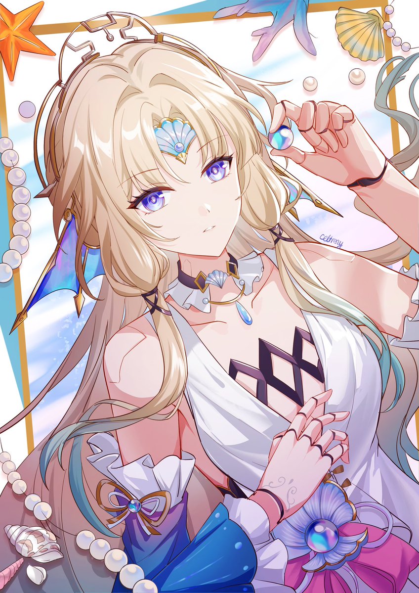 celtreny's tweet photo. 真珠　#hsrcreators #honkaistarrail #hsrfanart #Pearl #パール https://t.co/q62P0QdIiD