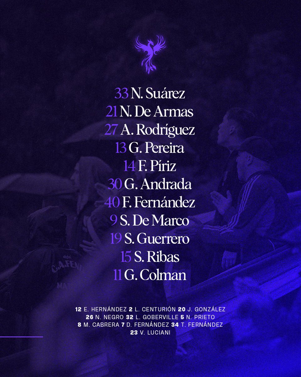CAFenix_'s tweet photo. ✍️ El once de hoy https://t.co/JEdUFQDqGU