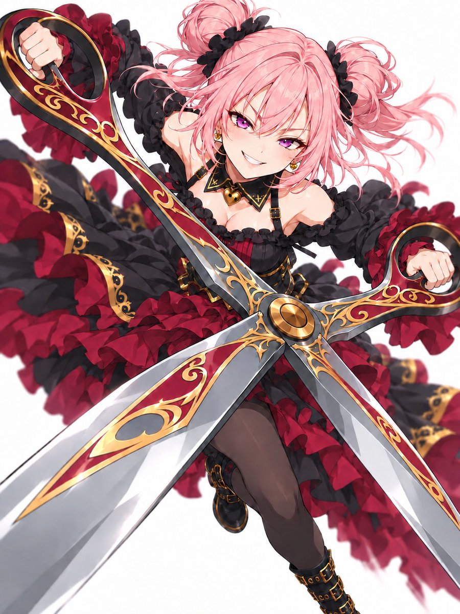 AIPalettel8mj's tweet photo. 巨大鋏娘ができるまで✂️
①SDでキャラデザイン（巨大鋏は出なかった）
②GPTでポーズ＋巨大鋏
③GPTで構図強化
④SDのi2iで表情調整
#AIイラスト #AIart #StableDiffusion #ChatGPTImages https://t.co/iTM3rOpEkS