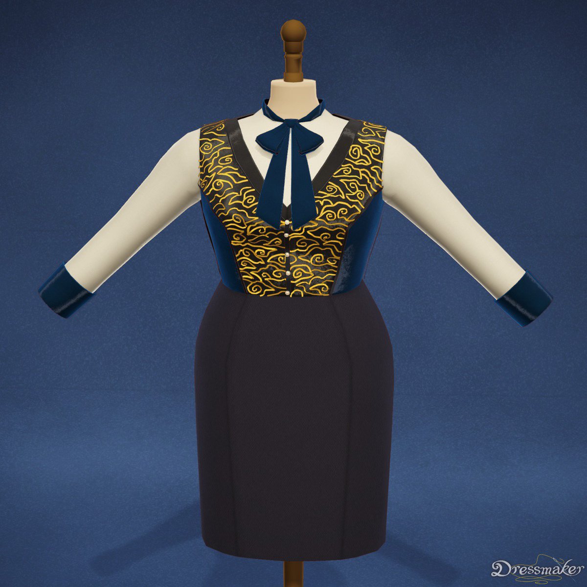 ciloqk5k's tweet photo. Made fem Nakula work attire in #dressmaker it took me 4 freaking hours and 20++ meters of ribbon just for the mega mendung batik 😭 https://t.co/xvuSIe7b5b