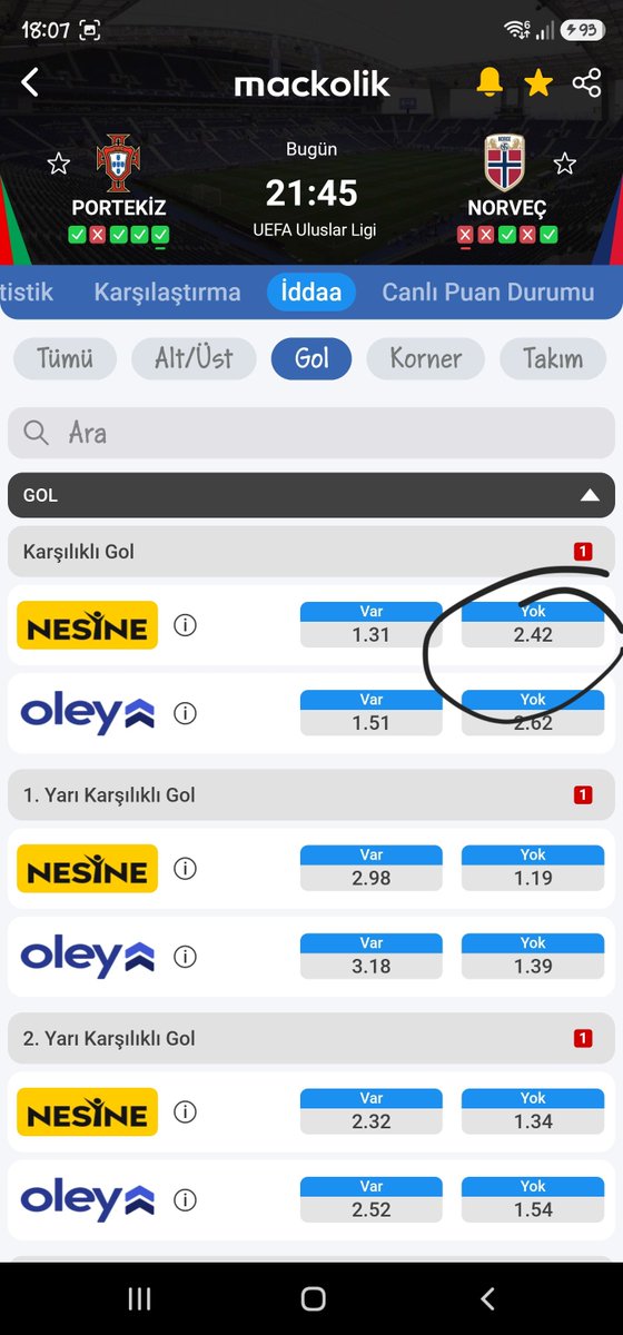 kenanpoyraz771's tweet photo. Sevgili Takipçilerimiz 
Cok sorulan kg var bilgisi 👈👈👈
Kg var bilgi - 100💛

Kisa özetle açıklayalim💛👈🥷

Herhangi bir macta acılan oranlarda 
Buraya dikkat👈👇

Kg yok Orani ne kadar yüksek ise 👀

O maca okadar rahat kg var oynayabilirsiniz 👈

Oran Sınırımiz ise 2.20 dir 👈

Yani 2.20 ve üzerinde...

Bu oran ne kadar yüksek olursa o mac okadar kg var olur👈👈👈

Ornegin 2.20 2.40 2.50 kg yok orani nekadar yuksek ise kg var okadar kolay gelir 👈💛🔥

Yine bu tarz maçlar ayni zamanda 👇👇👇

2.5 ust var ve hatta 3.5 ust cok rahat gelir👈👈💰💰💰

Sadece deneyin ve görün 👀

İddia aslinda ne kadar kolay olduğunu Sizlere ogretmeye devam edeceğiz 👀

Kenan Poyraz Ailesi büyüdükçe bilgi paylaşımı artacak 👀💛🔥

İddianın Sırlarıni öğreten adam 👈👇👇

@kenanpoyraz771

Simdi bir oynanmamis mac örneği atalim👌

👇👇👇👇