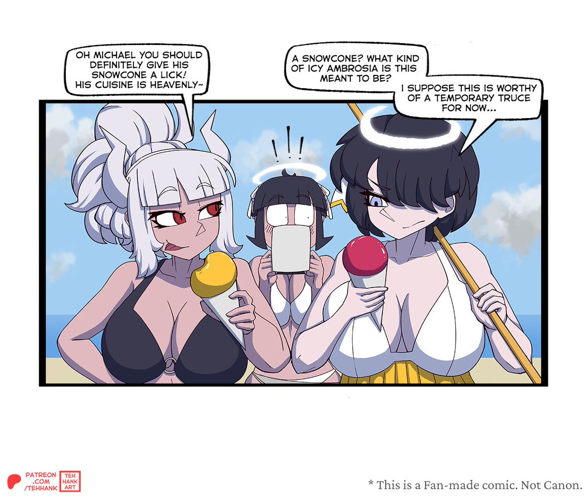 TehHank's tweet photo. Azazel's Beach Episode Helltaker Fancomic 4/4

Thanks for reading! My thoughts at the end. https://t.co/XvyQmXA8iP
