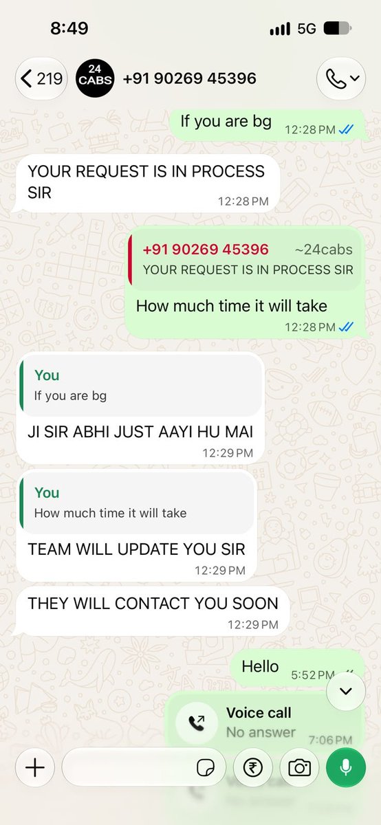 G4eekGoD's tweet photo. @24cabs07, we booked a cab on 29th sep from Jaipur to Delhi for the date 1 Oct. We paid ₹4000 as advance booking payment and later the booking was cancelled by us  due to driver asking for ₹8000-9000 extra .

You are not giving the refund back and ...   ⬇️ https://t.co/hWctfFOP5C