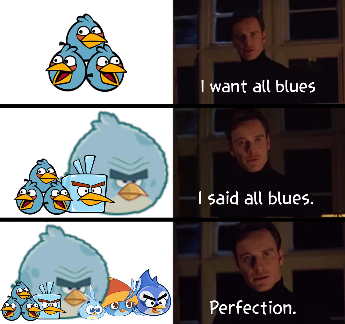 KarelVladimir's tweet photo. ,#AngryBirds 

The blue birds in Angry Birds. https://t.co/1anrPrKbN9