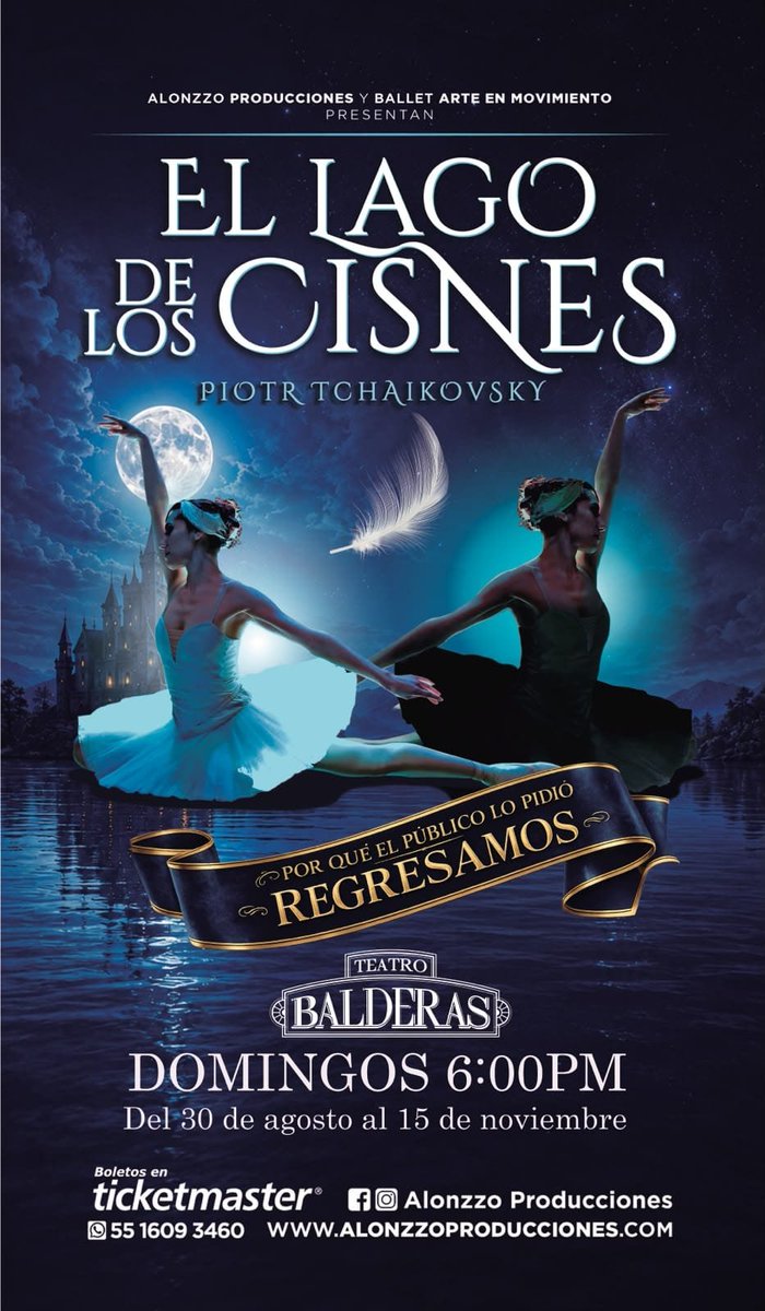 venalteatroMX's tweet photo. Tenemos pases dobles para que asistan HOY a "El Lago De Los Cisnes" 6pm en el Teatro Balderas 🎭

Únicamente:

🌟Nombre completo
🌟 Like y RT a esta publicación

Y listo 🎭🎁🎉 https://t.co/nf5TgIqctI