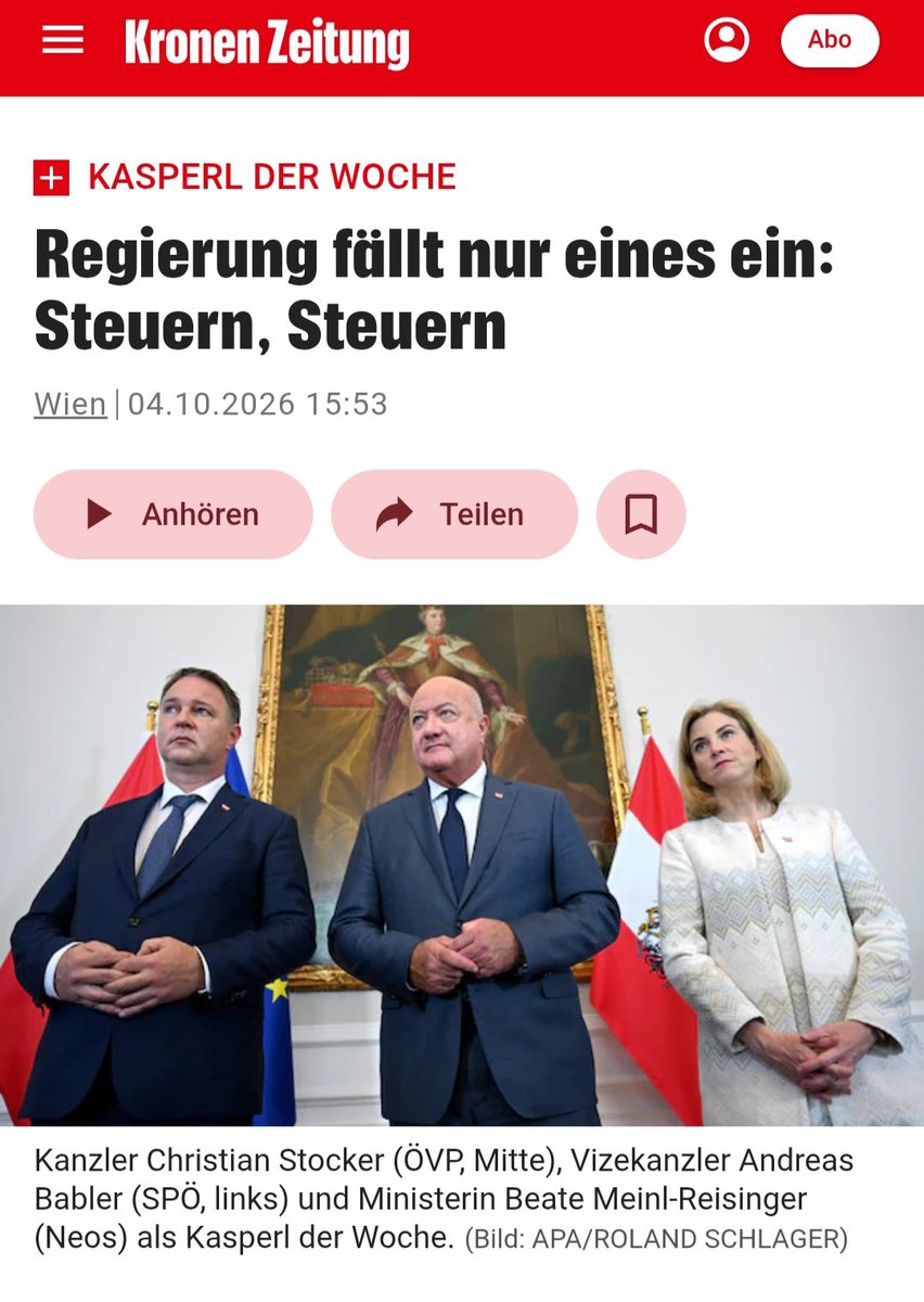 Asterix13483367's tweet photo. Verdient.
Kasperl der Woche

Regierung fällt nur eines ein: Steuern, Steuern 

| https://t.co/ZTfhHCItVw https://t.co/70BXQlkgAk https://t.co/Icbs0loz9G