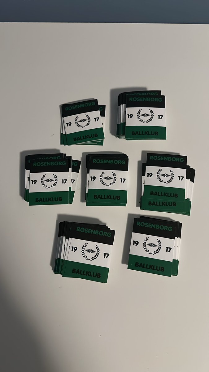 Ericbsk's tweet photo. Selger Rosenborg stickers. 1kr pr stk( minimum 50 ved bestilling)

@RBKstickers 

6X5 cm https://t.co/veQFMTGo6E
