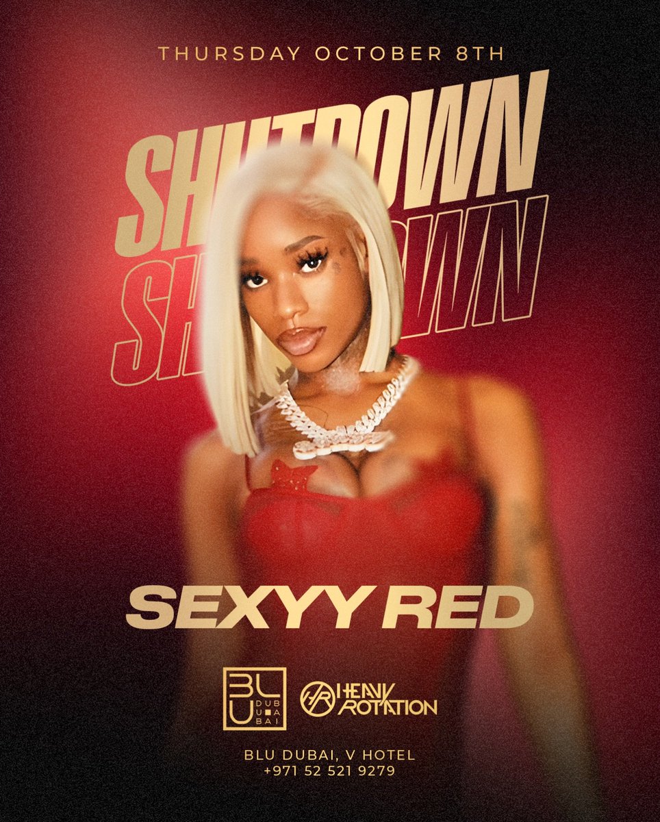 BLKPopCore's tweet photo. Sexy Redd is set to take the stage at BLU Dubai on Thursday, October 8. https://t.co/B81TVCRHj9