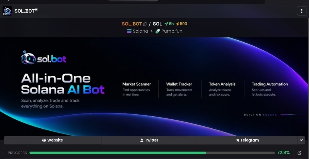 Solbotai_x's tweet photo. Telegram community update now on dex

https://t.co/Celr5XaA6V https://t.co/90ugu7oAv7