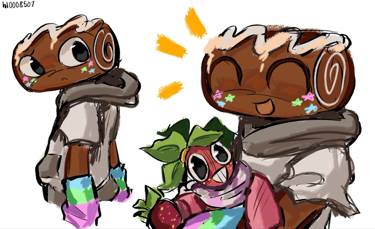 hl0008507's tweet photo. I was trying out a new brush and something passes es me to draw him. Hi. Hi #cosmo #dandysworld fruitcake sneak ok https://t.co/qKGNvB6I3k