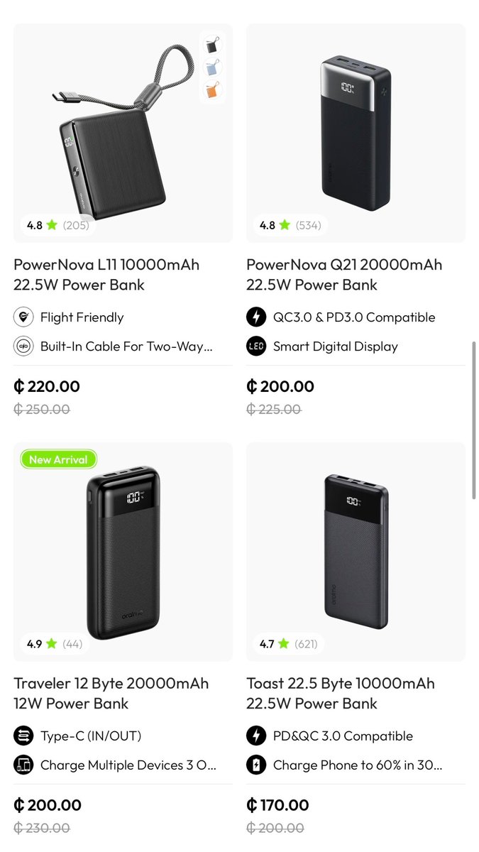 george_kingskid's tweet photo. 🔋 Your phone is on 8% and ECG has started doing hide and seek 😂

You need backup power in the form of Power banks, fast chargers, cables & more from Oraimo👇🏾 https://t.co/jemgRMfOXW
🎟️Using Promo Code MCPAPUOXIE0U = EXTRA discount
🚚 FREE delivery above GH¢90 nationwide
💵 Cash On Delivery available

#Oraimo #KeepExploring