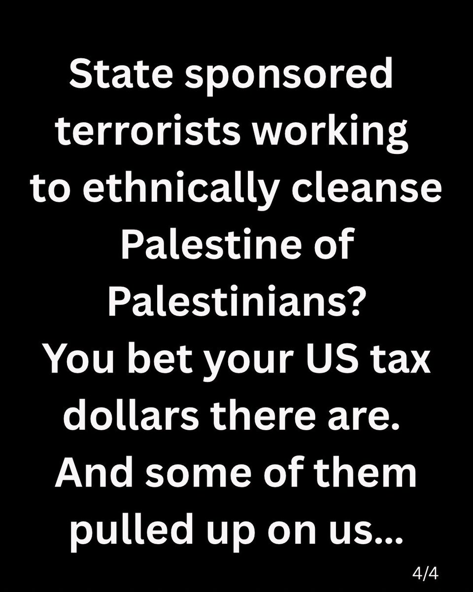 CoriBush's tweet photo. There are no “settlers” in Palestine. 

The term “settlers” mischaracterizes the invaders who engage in land theft, intimidation, occupation, forced removal, and murder to ethnically cleanse Palestinians from the region and illegally annex the West Bank. 

While spending time with multiple leaders and families in Palestine, it is beyond evident that the “settlers” also known as Hilltop Youth, are not rioters who are acting alone. Invader outposts line the hills of villages throughout West Bank and attacks on families and their homes happen daily under the protection of Israeli military funded by U.S. tax dollars. 

Our delegation came face to face with one of the Hilltop Youth ringleaders (Amichav Melat) when we went with our host to his family’s olive grove to which he had not been able to access and harvest for nearly three years due to invaders.