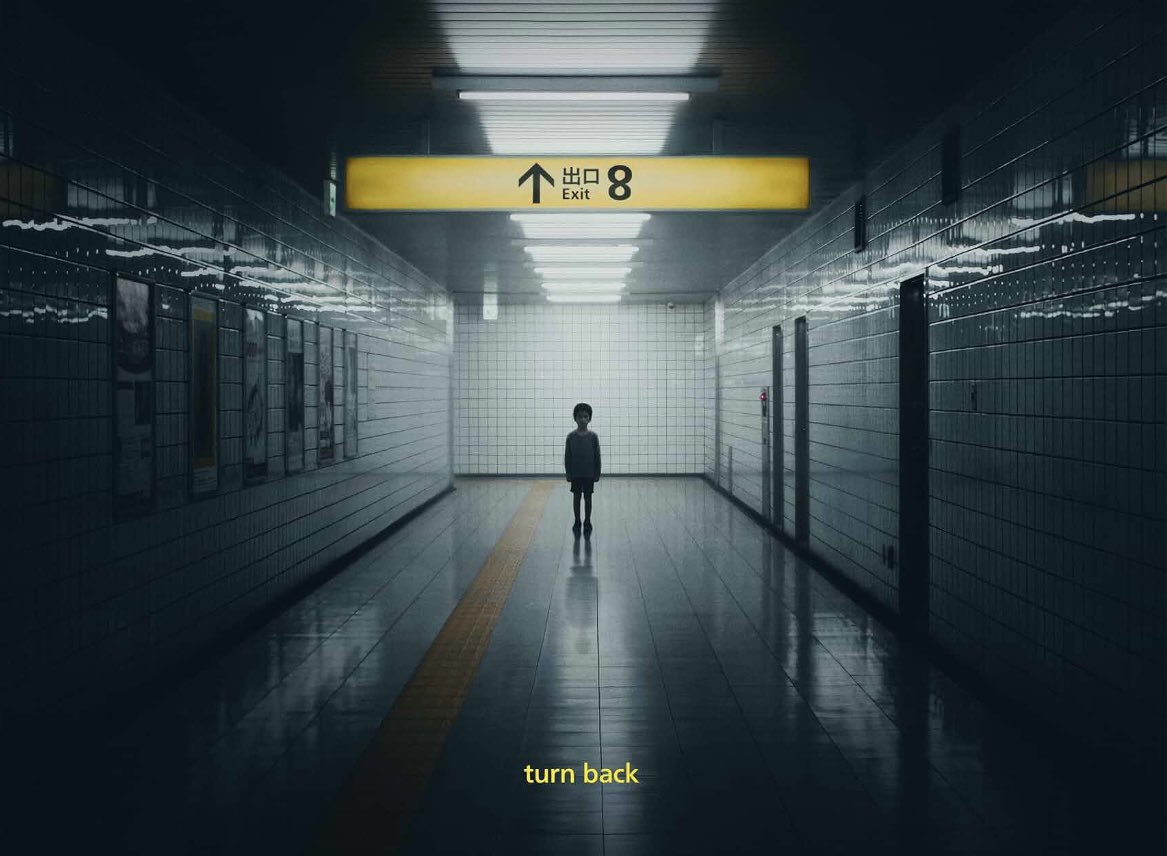 dimestorecaesar's tweet photo. #31DaysOfHorror 'Exit 8' (2025 - Japan). A man trapped in a subway labyrinth confronts his life choices. #Uncanny-#liminal-#timeloop narrative enhanced by long, artful takes and interesting sound design. Creepy. 8.5 out of 10. https://t.co/UivHFc8stX