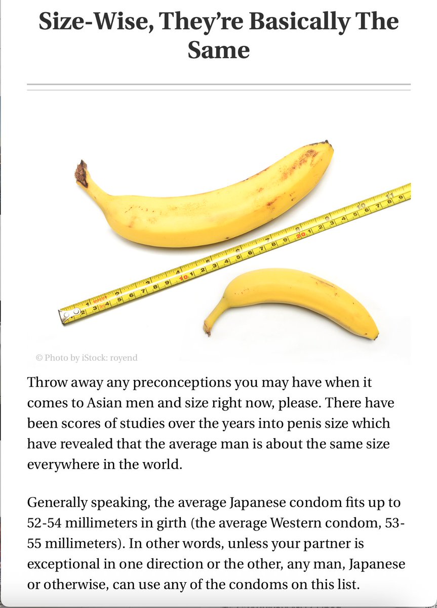 suno57103414's tweet photo. From a review by a Canadian woman 🇨🇦 living in Tokyo 🇯🇵
"Throw away any preconceptions about Asian men"
"Average condom nominal width
🇯🇵 Japan: 52–54mm
🌍 Western: 53–55mm"
~1mm difference in width
→ less than 1mm difference in diameter
#Condom #Size
https://t.co/xNBlaPCDse https://t.co/SiNAm6guAp