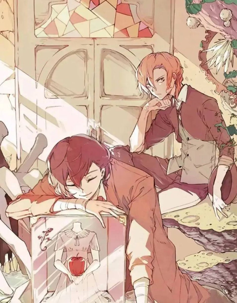 skk2328's tweet photo. protective/possessive bf chuuya you're so dear to me https://t.co/8VEB9fFN9O