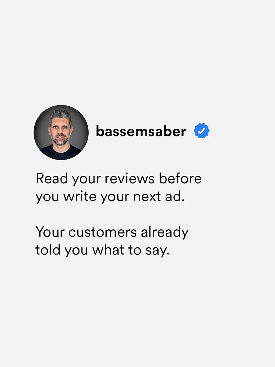 BassemSaber_'s tweet photo. The best ad copy is often sitting in your reviews. https://t.co/EBJNyNbpvY