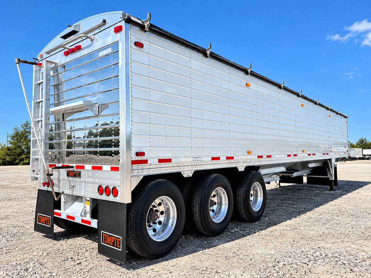 TransitTrailer's tweet photo. 🚨 JUST IN — 2023 DOEPKER ALUMINUM TRIDEM GRAIN HOPPER! 🌾
Looking for a clean, late-model grain hopper that’s ready to work? Check out this 2023 Doepker Aluminum Tridem Axle Grain Hopper, just arrived and available now!
FEATURES:
 ✅Tridem Air Ride Suspension
 ✅Stainless Steel Half-Round Fenders
 ✅Dual-Side Gate Openers
 ✅Tires: 60–75%
 ✅Safety Certified to August 2027
 ✅ Very Clean Condition
A great opportunity to add a quality used aluminum grain hopper to your operation without the cost of buying new.
📞 Call today: 1-877-995-5999
 📧 hello@transittrailer.com
 🌐 https://t.co/3gFa8dAooc
#ontag #ontarioag