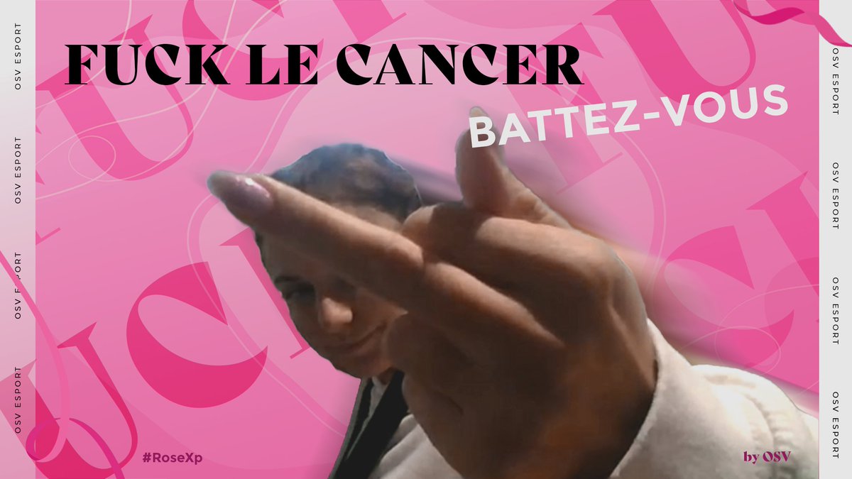 sudiste44191's tweet photo. Le cancer, on le combat. Ensemble. 🎗️
@Lithana11 montre la voie : battez-vous.
Octobre Rose x OSV Esport — #RoseXp #OctobreRose https://t.co/5sgQlWhIni