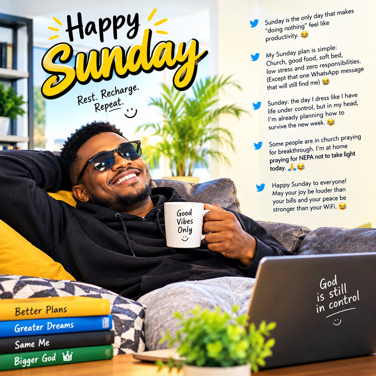 cornecares's tweet photo. Sunday afternoon nap hits differently.
You close your eyes for “20 minutes” and wake up wondering:
“Is this still Sunday or have I missed Monday?" https://t.co/pftzXbtXV1