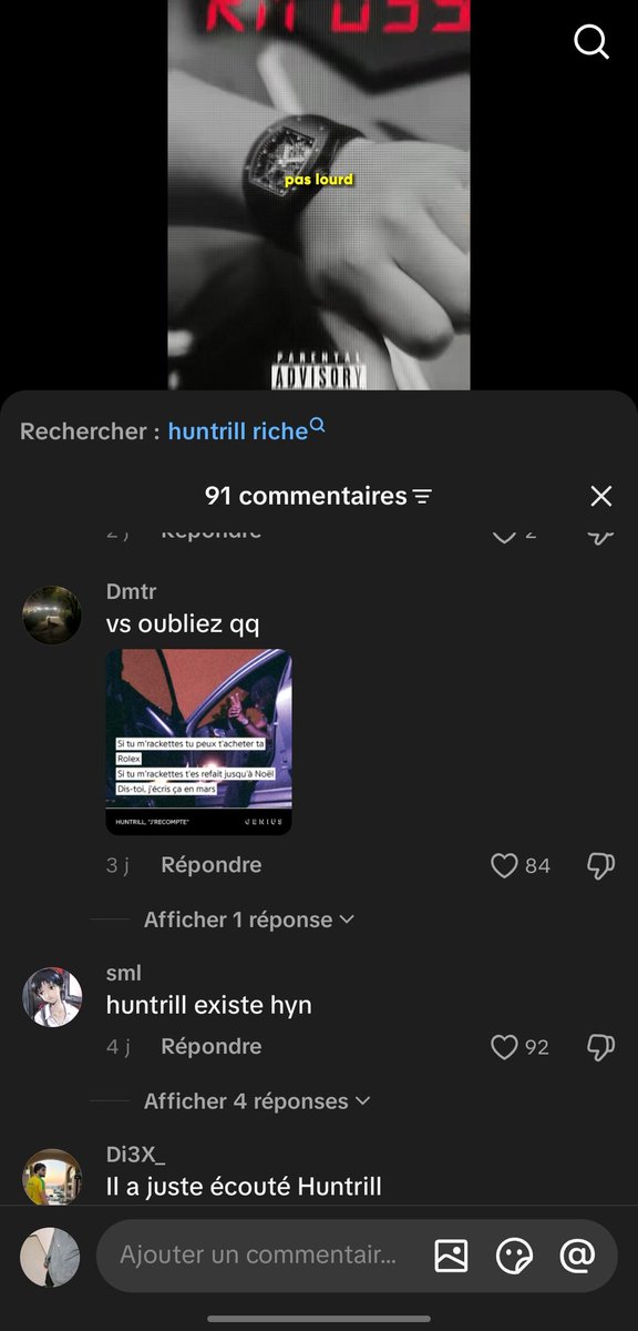 lmsxcv's tweet photo. Les gwers dès que ça parle de la montre d’un autre rappeur que Huntrill 😂😂😂 https://t.co/dQevUFsWoj