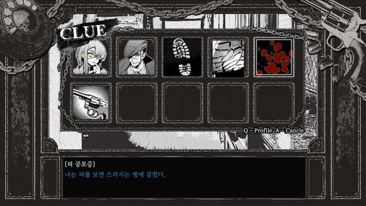 9ame_marimo's tweet photo. 님들아 제발 이겜 해줘 지금 세일중이라 6천원대임
>>어떤 사건을 계기로 피 공포증이 생긴 탐정이 주인공인 추리게임<<
소개부터 흥미롭지 않음?!심지어 국산겜!!
아트워크,연출도 좋고 스토리도 흥미로움! 발매 때 사놓고 이제야 플레이했는데 이게 코리안 ㅇㅈㅈㅍ이다 진짜 제발 시리즈로 내주세요 https://t.co/aEqrzGL5RE