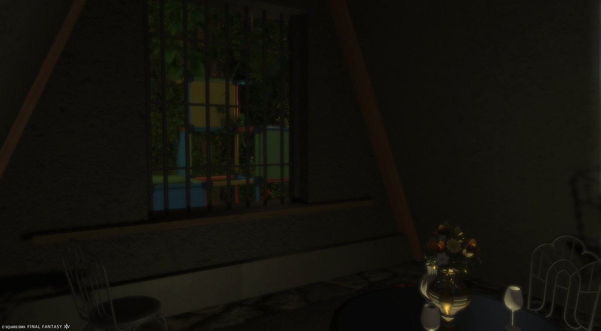ukkkikki's tweet photo. さびしい庭
@KVheo_14  
一番好きな雰囲気のテーマ解釈なお部屋でした。庭の見える一部屋。なんだけど…？
ゾクッとしましたね。何があったんだろう
これ以上何も言わない実際に見て欲しいのでー！！ https://t.co/1NWHU29KRP