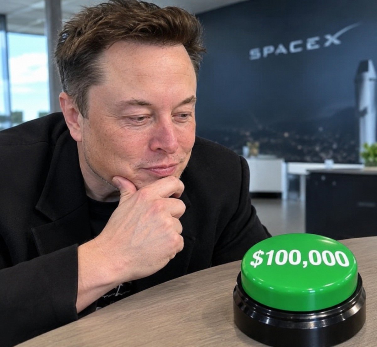 honestMuskAOC's tweet photo. You discover a button that gives you $100,000 — but someone you've never met loses $10,000. Do you press it? 👀

A. Press it
B. Never https://t.co/DVgLytakTr