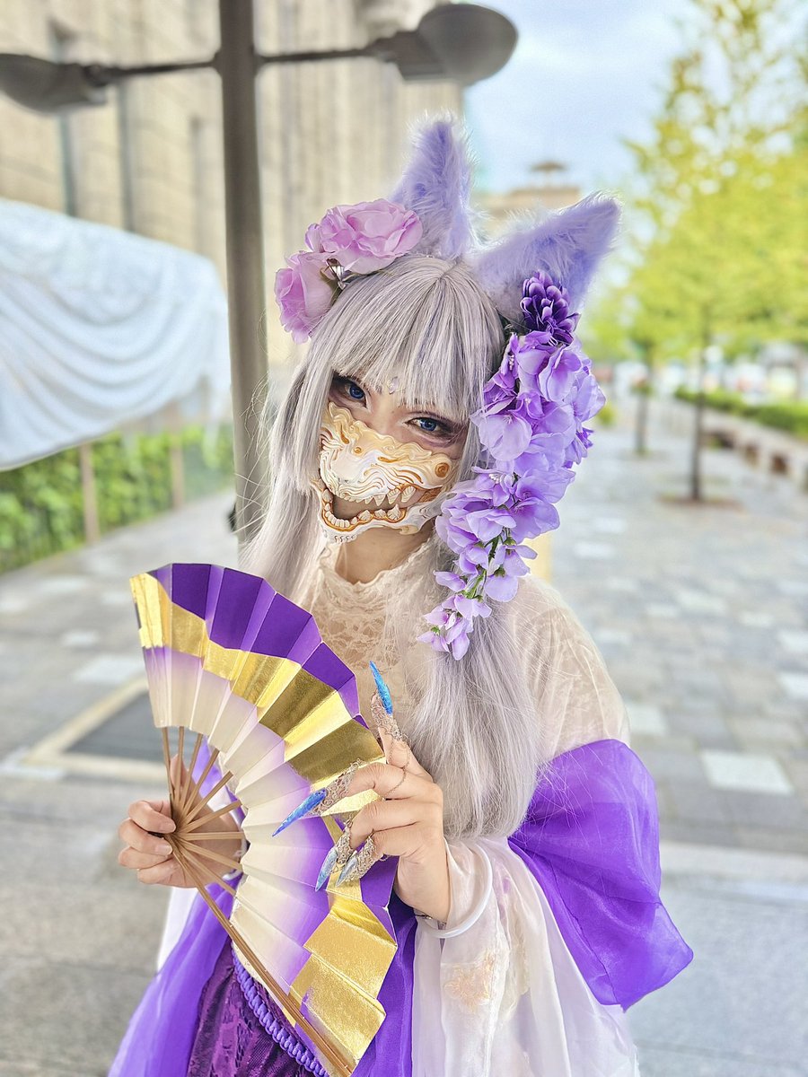 yobisuteOK's tweet photo. #京都夜市 #ハロウィンモンスターナイト 
#お面のかしま屋 @tsukino_OwO https://t.co/5oxV9iVjfv