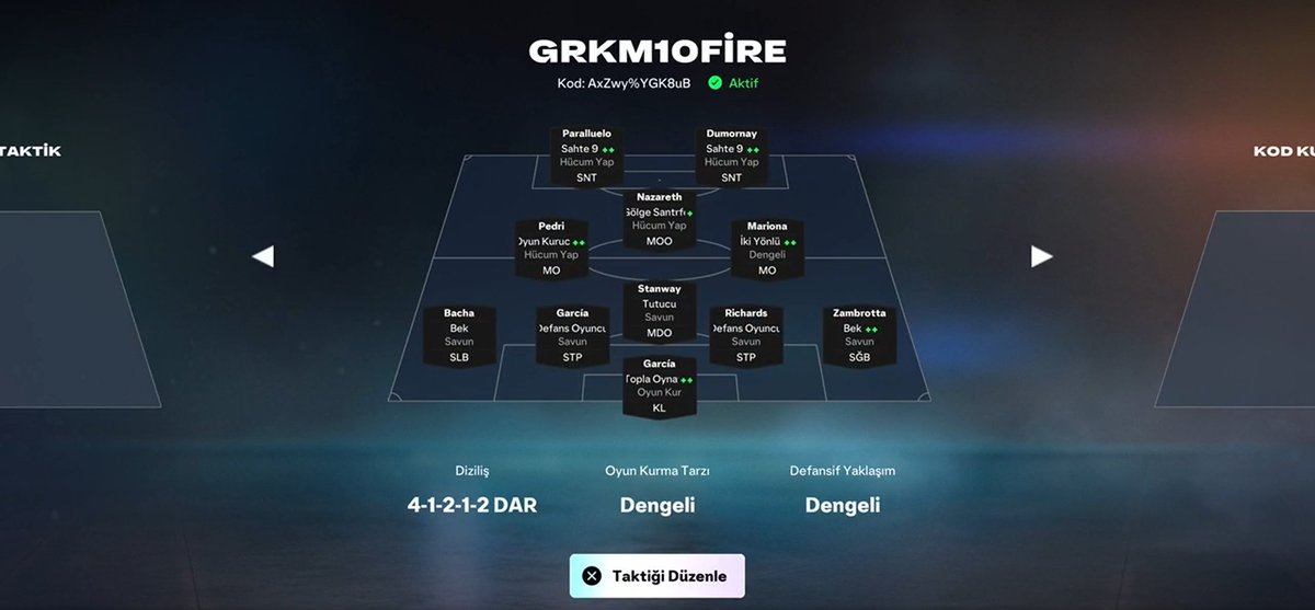 Grkm10Fire's tweet photo. 15✅

Taktiğimi ve kullandığım oyuncuları aşağıya bırakıyorum
⤵️
AxZwy%YGK8uB https://t.co/726hIJKYtW