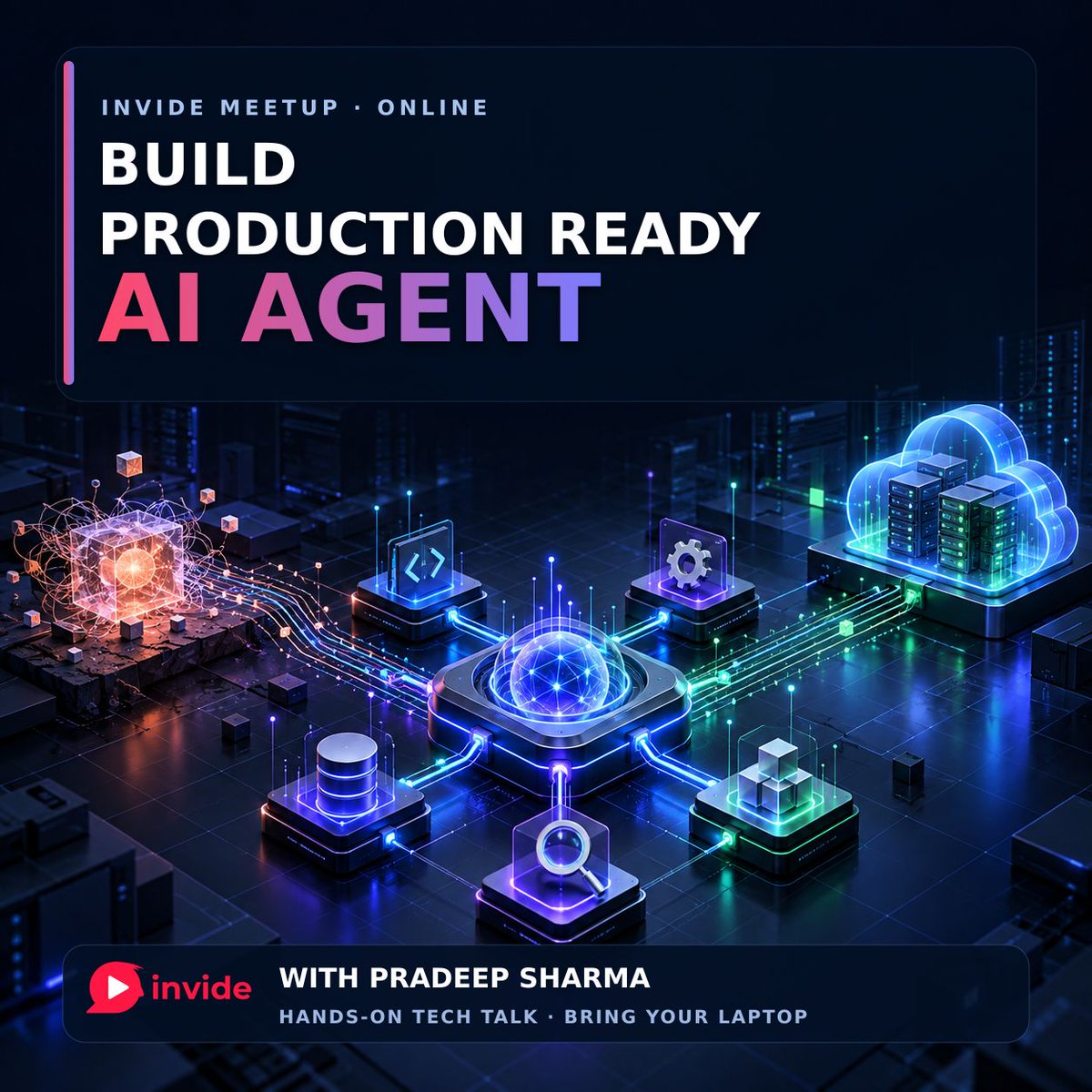 Invide_Labs's tweet photo. This Saturday night, we organized an AI Agent workshop and a Midnight AI Agent Hackathon.
Demos tonight at 9PM on https://t.co/HfwbArc5PY https://t.co/rGGSx9w3fF