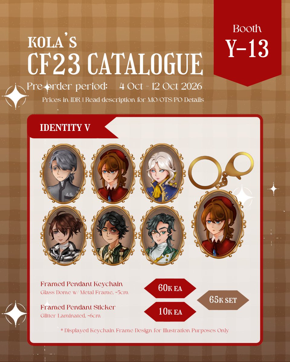 hotkolaa's tweet photo. [♡+↻ appreciated]

My #cf23 PO is open !

📍 Y-13 Day 1 &amp; 2

🗓 Closing 12 Oct!

🎭 
IDV / Identity V
TWST / Twisted Wonderland
Hetalia / HWS 
Death Note

🛒+💌 Form ↓↓

[1/2]

#comifuro23 #comifuro23catalogue https://t.co/jRBEJjz8K3