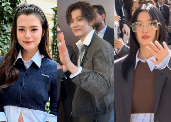 quem's tweet photo. A Miu Miu reuniu um verdadeiro elenco de estrelas em Paris, com Becky Armstrong, Yeonjun, Momo e muitos outros nomes na primeira fila do desfile  😭✨

Confira tudo aqui👉 https://t.co/luNyBgxUx1

#MiuMiuSS27 #MiuMiuPFW
