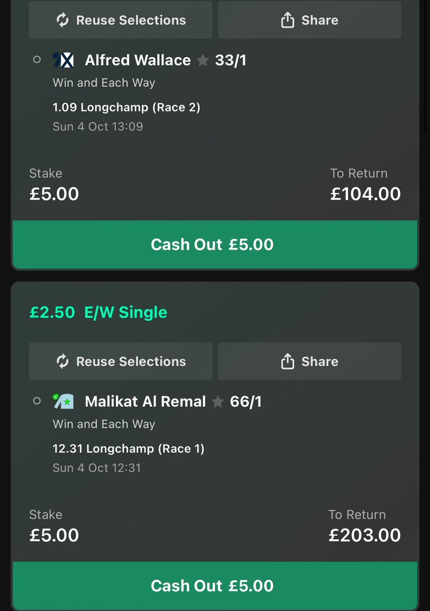 DancingTipster's tweet photo. Couple each way plays 🇫🇷

Both got solid chances 💰

#parislongchamp #horseracing https://t.co/RAESxX3SXJ