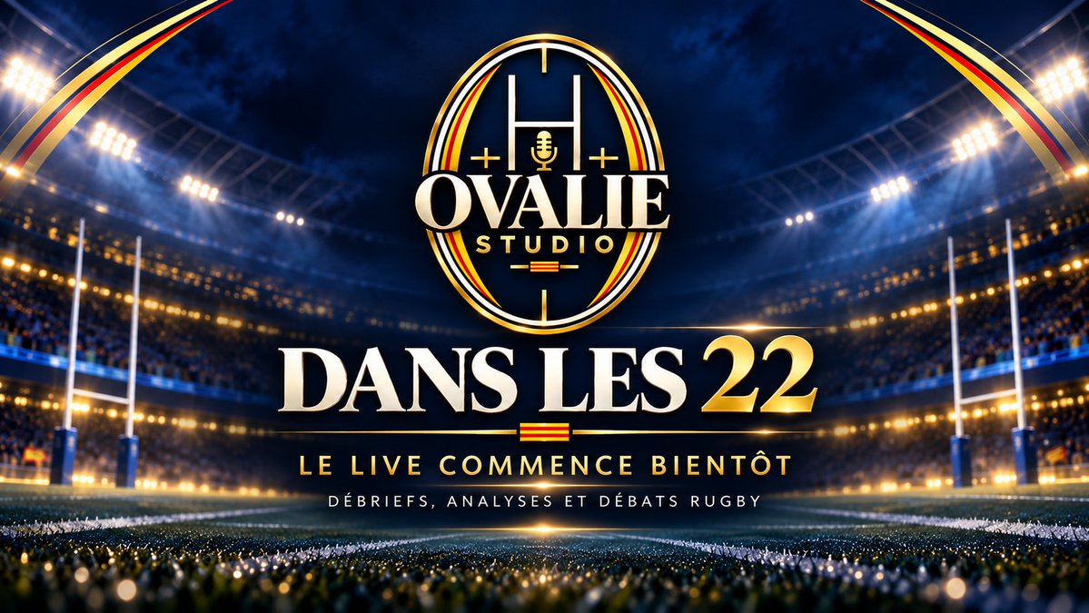 OvalieStudio's tweet photo. Premier live Ovalie Studio cet après-midi 🏉

Premier épisode de Dans les 22.

On débriefe le 55–25 au Racing : manque de maîtrise, indiscipline, gestion du tempo, défense… et ce qu’il faut changer avant Vannes.

 En direct sur Twitch à  17H00

https://t.co/vQAbPRB7lb https://t.co/RH4cQCREtE