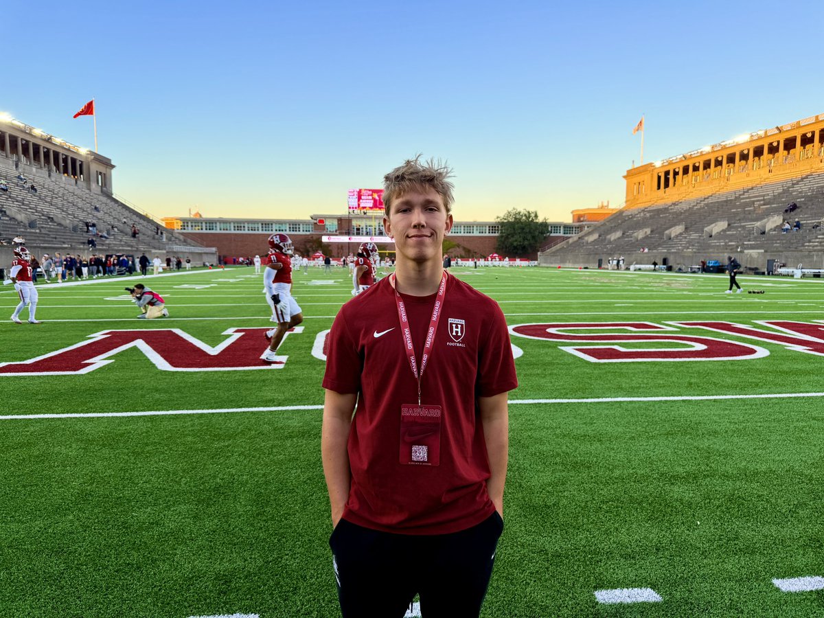 Ryker_Rohaley's tweet photo. Can’t believe I was at this historic game. What an ending. Go @HarvardFootball can’t thank you enough @Coach_Amakihe @Coach_Joel_Lamb @MicFein @Coach_Aurich @Ryan_Kalukin and my dad for taking me. https://t.co/96PH2V9L7i