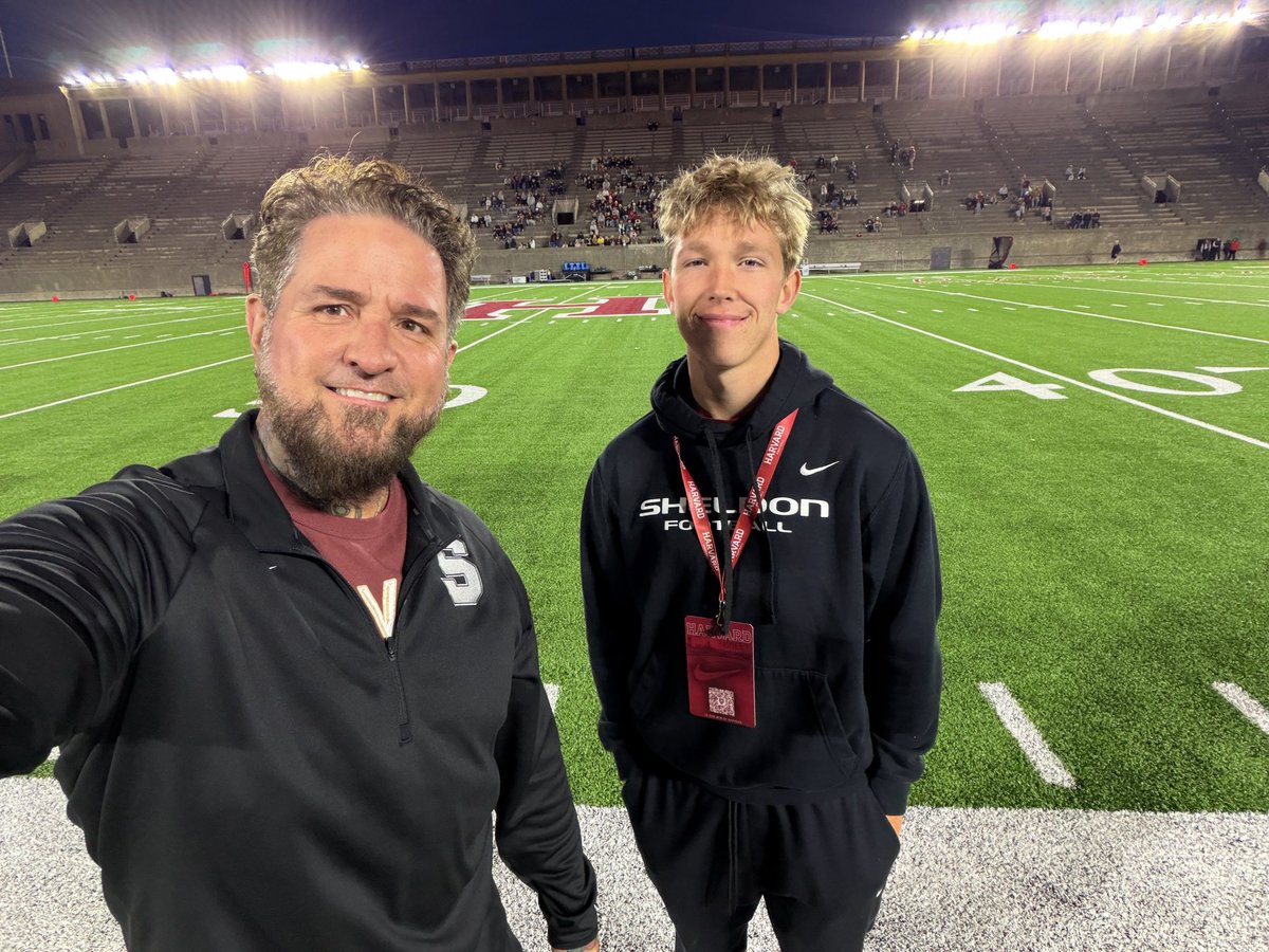 Ryker_Rohaley's tweet photo. Can’t believe I was at this historic game. What an ending. Go @HarvardFootball can’t thank you enough @Coach_Amakihe @Coach_Joel_Lamb @MicFein @Coach_Aurich @Ryan_Kalukin and my dad for taking me. https://t.co/96PH2V9L7i
