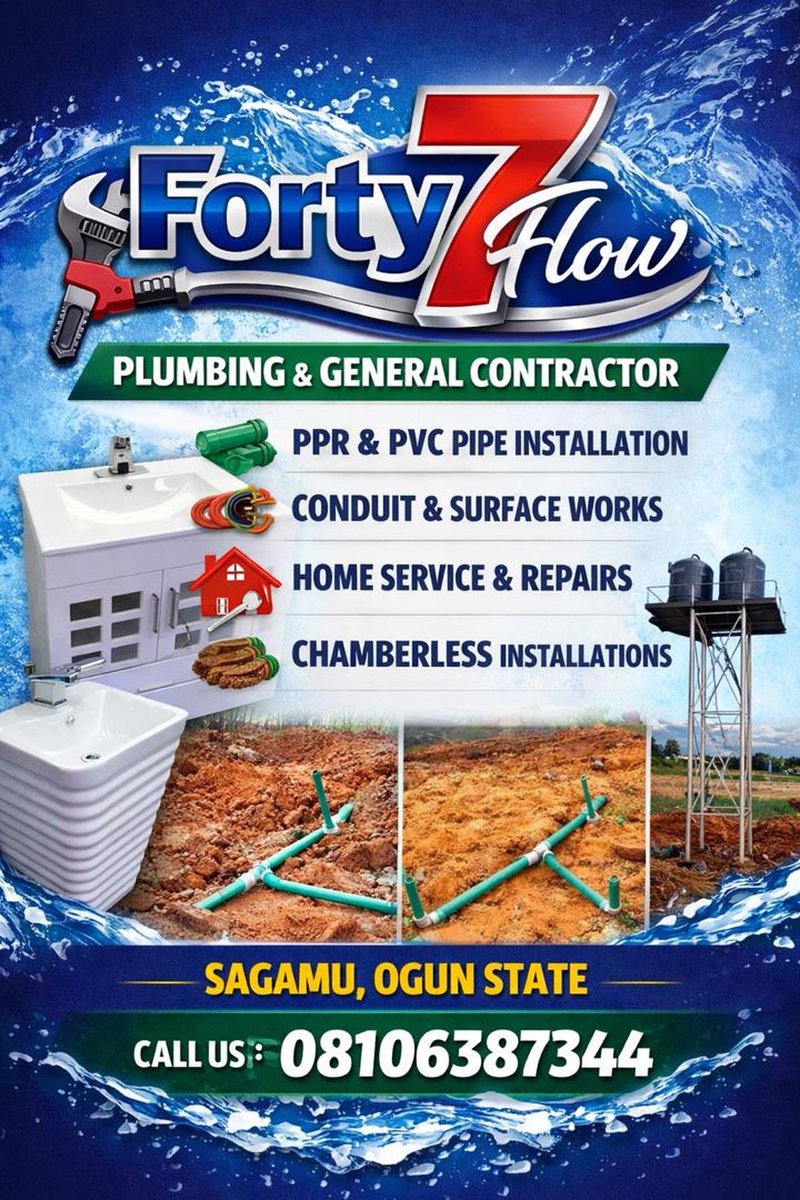 jon_d_doee's tweet photo. Don’t Let Plumbing works or Problems Stress You Out, You've got a reliable source that's also trustworthy. 

FORTY 7️⃣ FLOW offers every services, from new project, Maintenance & repair  — I’ve got the tools and experience to solve them all, View the flyer for my contact info and book your service now!

@Forty_7_Flow