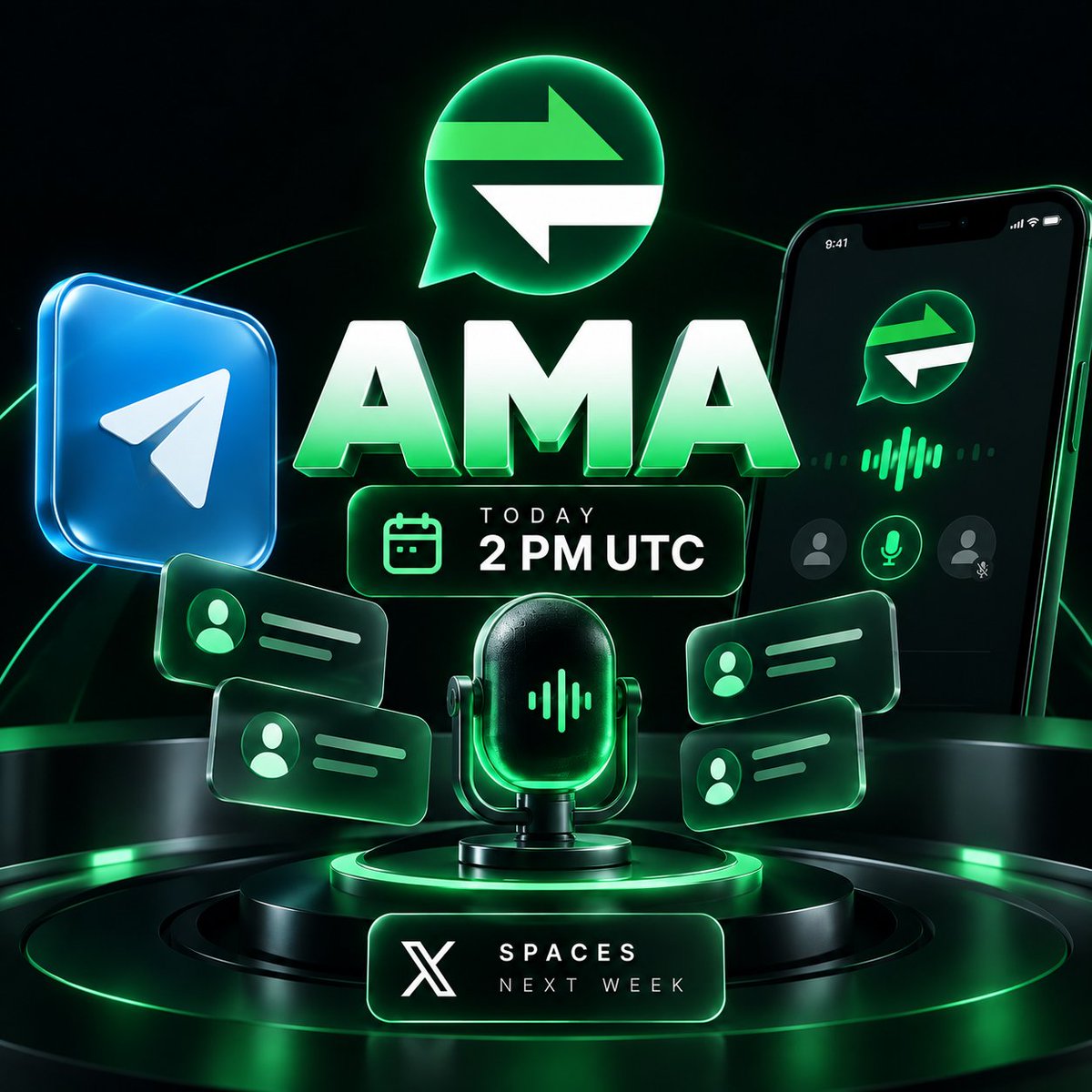 WhatsBotRH's tweet photo. We are doing our first AMA in our TG community today at 2 PM UTC.

Make sure to join the VC to learn about the product, team and plans, and to ask your questions.

Next week we will also be doing Spaces.

TG: https://t.co/h3d6EPMKn6 https://t.co/hzl3IhDrss