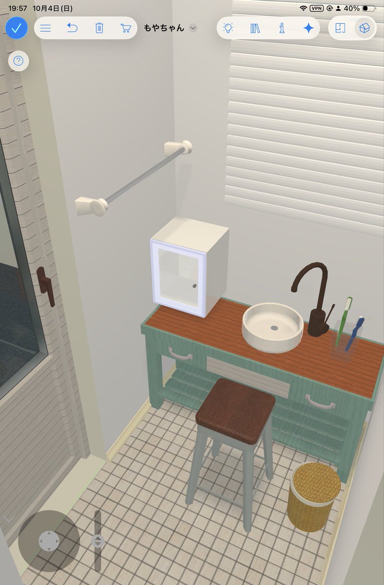 rrn's tweet photo. live home 3dってアプリがすごい！ひとつのデータだけなら無料でいける。DIY予定の自宅を手元の図面から起こした。色とか変えまくって検討できてめちゃ便利。マイホーム妄想癖のある中学生にもぜひお勧めしたい（私がそうだった！）。 https://t.co/6V5VcKOJ16