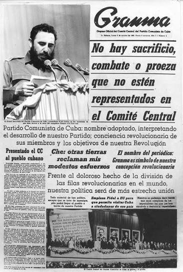 GladysArtemisa's tweet photo. La primera edición de Granma circuló el 4 de octubre de 1965,
Así nació Granma, de la fusión de los periódicos Hoy (órgano del Partido Socialista Popular) y Revolución (del Movimiento 26 de Julio), para convertirse en el órgano oficial del CCPCC.
¡FELICIDADES A SU COLECTIVO! https://t.co/GwiuqyvRPg