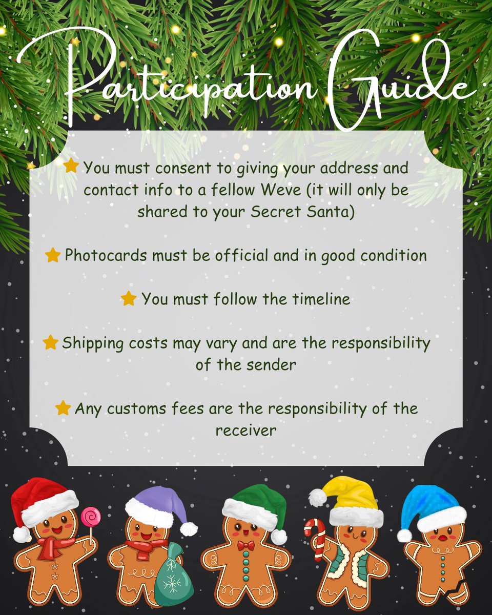 oneweveparty's tweet photo. @official_ONEWE 🎄🍪 𝕆𝕟𝕖𝕨𝕖 𝕊𝕖𝕔𝕣𝕖𝕥 𝕊𝕒𝕟𝕥𝕒 🍪🎄

⭐️ Please DM us if you have any questions! https://t.co/0tZfgz9WT0