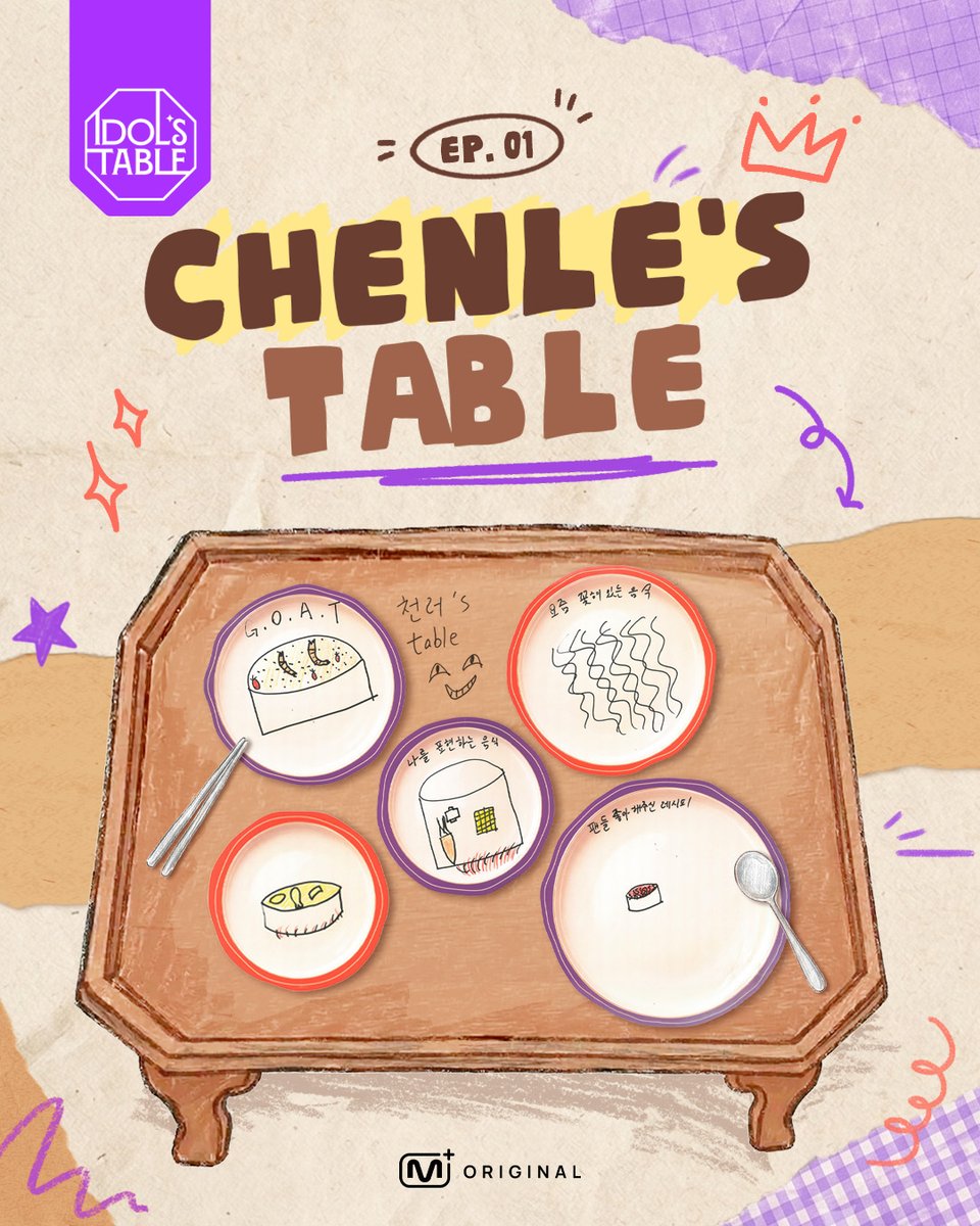 mnetplus_og's tweet photo. [#IDOLSTABLE/EP.01] 𝟏𝒔𝒕 𝑪𝑹𝑬𝑾'𝑺 𝑻𝑨𝑩𝑳𝑬 #MnetPlus_Original

A table full of fun K-FOOD TMI from the 𝑪𝑹𝑬𝑾'𝑺 𝑻𝑨𝑩𝑳𝑬 🍴
What are the dishes they drew and introduced themselves?!
Watch on 𝗠𝗻𝗲𝘁 𝗣𝗹𝘂𝘀👀

Hotspot where Korean food unites the world beyond borders🍽️
Global Food Talk Show where your bias shares their fave K-FOOD

〈IDOL'S TABLE〉 on 𝗠𝗻𝗲𝘁 𝗣𝗹𝘂𝘀 👉 https://t.co/LbwHgRGtDu  

📍 10/6(Tue) 8PM (KST) 𝗠𝗻𝗲𝘁 𝗣𝗹𝘂𝘀 First Release
📍 Watch on 𝗠𝗻𝗲𝘁 𝗣𝗹𝘂𝘀
📺 10/7(Wed) 8PM (KST) 𝗠𝗻𝗲𝘁 On Air

==

[IDOL'S TABLE/EP.01] 𝟏𝒔𝒕 𝑪𝑹𝑬𝑾'𝑺 𝑻𝑨𝑩𝑳𝑬

다양한 한식 TMI가 가득한 식구의 테이블🍴
식구들이 직접 그리고 소개한 음식의 정체는?!
𝗠𝗻𝗲𝘁 𝗣𝗹𝘂𝘀에서 확인해보세요👀

국경을 넘어 한식으로 하나 되는 핫플레이스🍽️
최애의 K-FOOD 취향이 펼쳐지는 글로벌 푸드 토크쇼

〈IDOL'S TABLE〉 on 𝗠𝗻𝗲𝘁 𝗣𝗹𝘂𝘀 👉 https://t.co/LbwHgRGtDu 

📍 10/6(화) 저녁 8시 𝗠𝗻𝗲𝘁 𝗣𝗹𝘂𝘀 첫 공개
📍 Watch on 𝗠𝗻𝗲𝘁 𝗣𝗹𝘂𝘀
📺 10/7(수) 저녁 8시 𝗠𝗻𝗲𝘁 본방송

#KIMPOONG #LEEEUNJI #BamBam #JAEMIN #CHENLE #CARMEN #TSUKI #아돌테 #IDT #엠넷플러스오리지널 #MnetPlus #엠넷플러스 #Mnet #엠넷