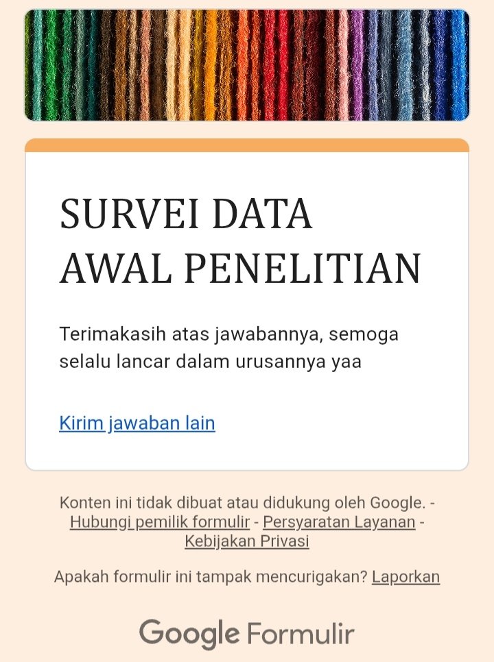 Azizbaharudin3's tweet photo. @justsheam Done kak, trimakasih. Lancar terus penelitiannya https://t.co/uCPgoowLwc