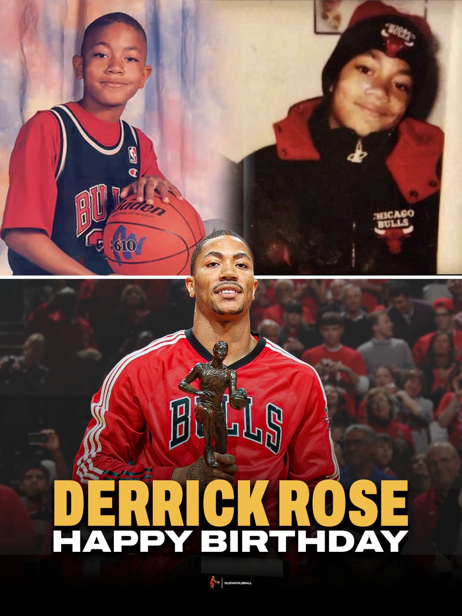 oldskoolbballx's tweet photo. Happy 38th birthday to Derrick Rose.

The Chicago native remains the youngest MVP in NBA history.

2011 NBA MVP
3x NBA All-Star
2011 All-NBA First Team
2009 NBA Rookie of the Year
2009 NBA All-Rookie First Team
No. 1 overall pick in the 2008 NBA Draft https://t.co/n8ehwQIG70