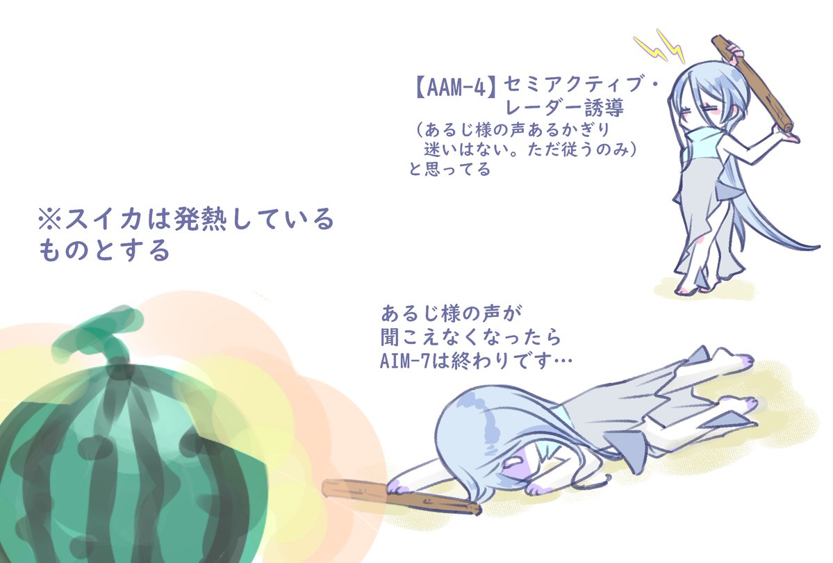 tachibana00's tweet photo. セミアクティブ・レーダー誘導のAIM-7を追加です。
母機からの誘導で目標を追っかける、従順で優秀で、ちょっと依存気質のミサイル。最後まで私を導いてね。私を置いて逃げないでね。 https://t.co/1qKGnWMkqN