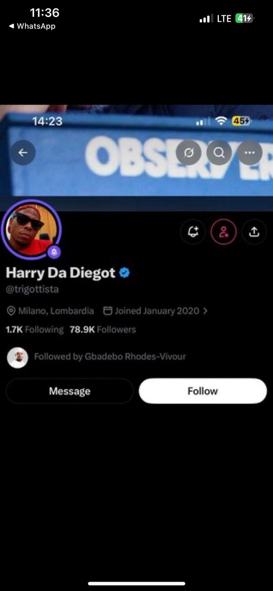 diponet1's tweet photo. THIS IS WHO YOU CHINEDU GRV @GRVlagos STILL FOLLOWS !👇👇👇

But they still want you as OMO IFE like AKINTOLLGATE to support PETER OBI & GRV ! 

Birds of the same feather 🪶 flock together!

ONLY A BASTARD YORUBA YOUTH, PARENTS OR PEOPLE WILL STILL GIVE GBADEBO RHODES-VIVOUR & PETER OBI A SINGLE VOTE !

PETER OBI OR GRV HAVE  NEVER CONDEMNED HARRY @PeterObi , I CHALLENGE YOU TO CONDEMN THIS !

If you @GRVlagos @PeterObi  do , I will delete my twitter account!