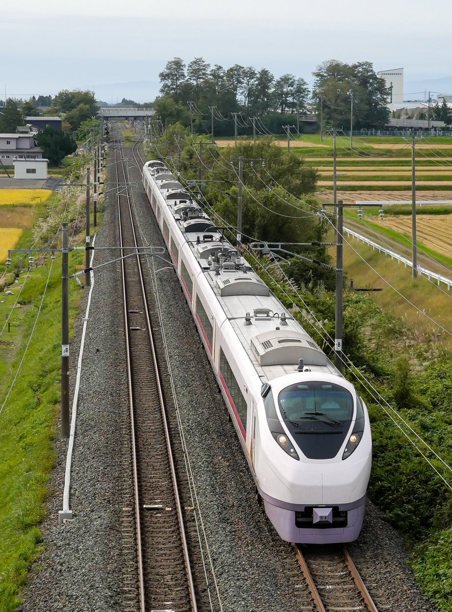 atsushi1121's tweet photo. 2026.10.4
東北本線
E657系 K4編成
盛岡地区ハンドル訓練

姫神山をバックに
盛岡への初入線。 https://t.co/cTpeDFmDAf