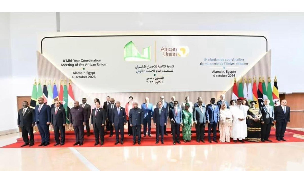 AfricanUnionUN's tweet photo. Ambassador Mohamed Fathi Edrees, Permanent Observer of the @_AfricanUnion to the @UN, is participating at the Eighth (8th) Mid-Year Coordination Meeting (#MYCM) of the #AU, #RECs and the #RMs , hosted by President Abdel Fattah El-Sisi, in El-Alamein, Arab Republic of #Egypt 🇪🇬.
The African Union Heads of State and Government, are deliberating on advancing continental integration and cooperation in line with #Agenda2063, “The Africa We Want.”
#TheAfricaWeWant